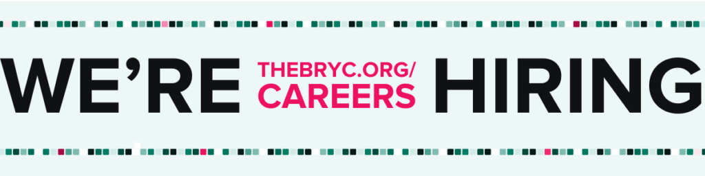 We're hiring: thebryc.org/careers