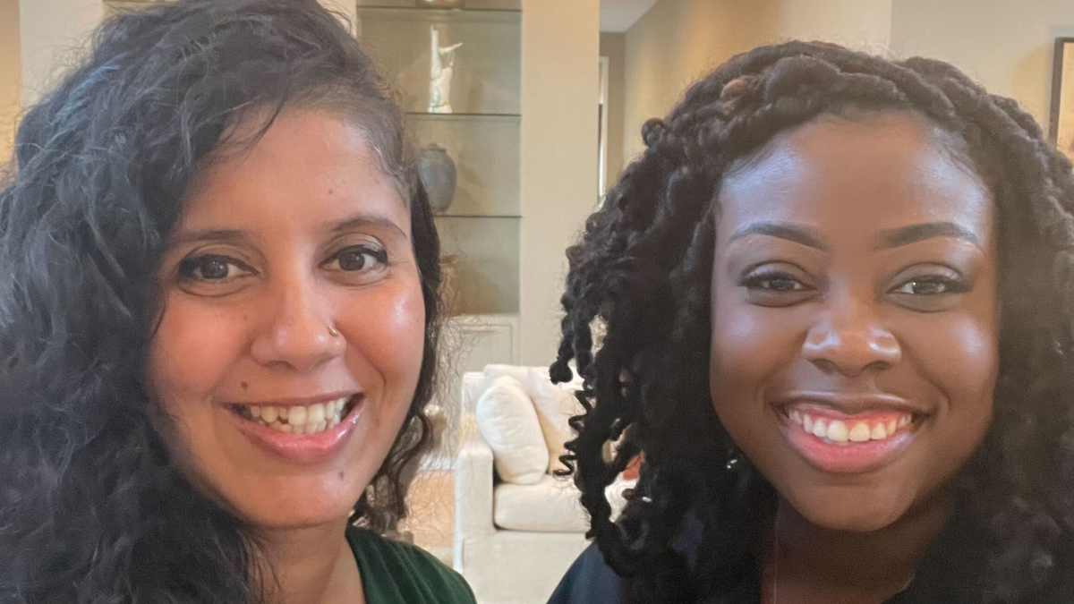 Alumna Briane Hayes with Aareena